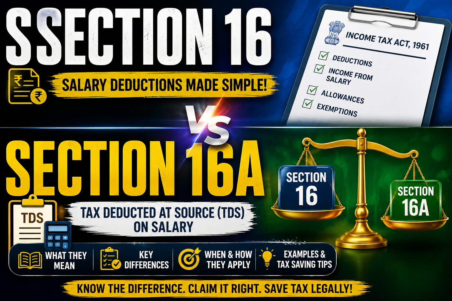 What Is Section 16A Of The Income Tax Act ? Section 16A Vs Section 16, Explained  In Detailed